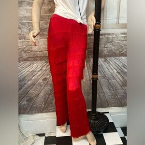 XS Red TASSEL Pants GORGEOUS